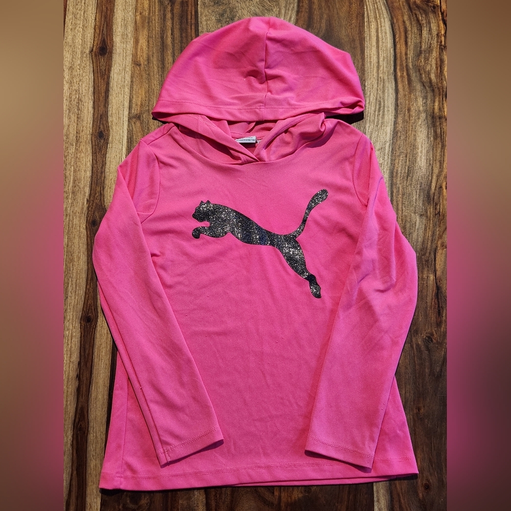 Puma Kids Neon Pink Hoodie Shirt